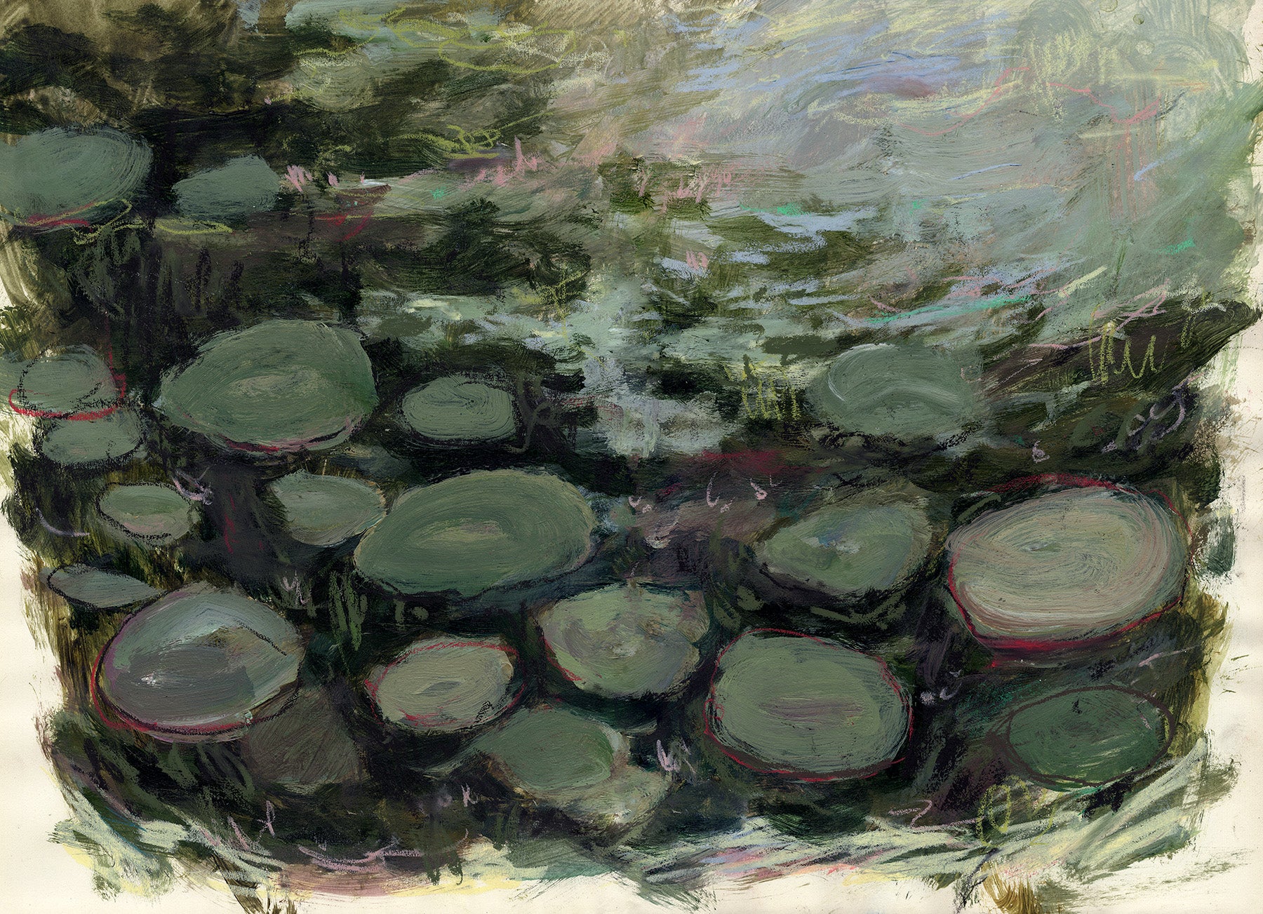 Water Lilies I - Art Print