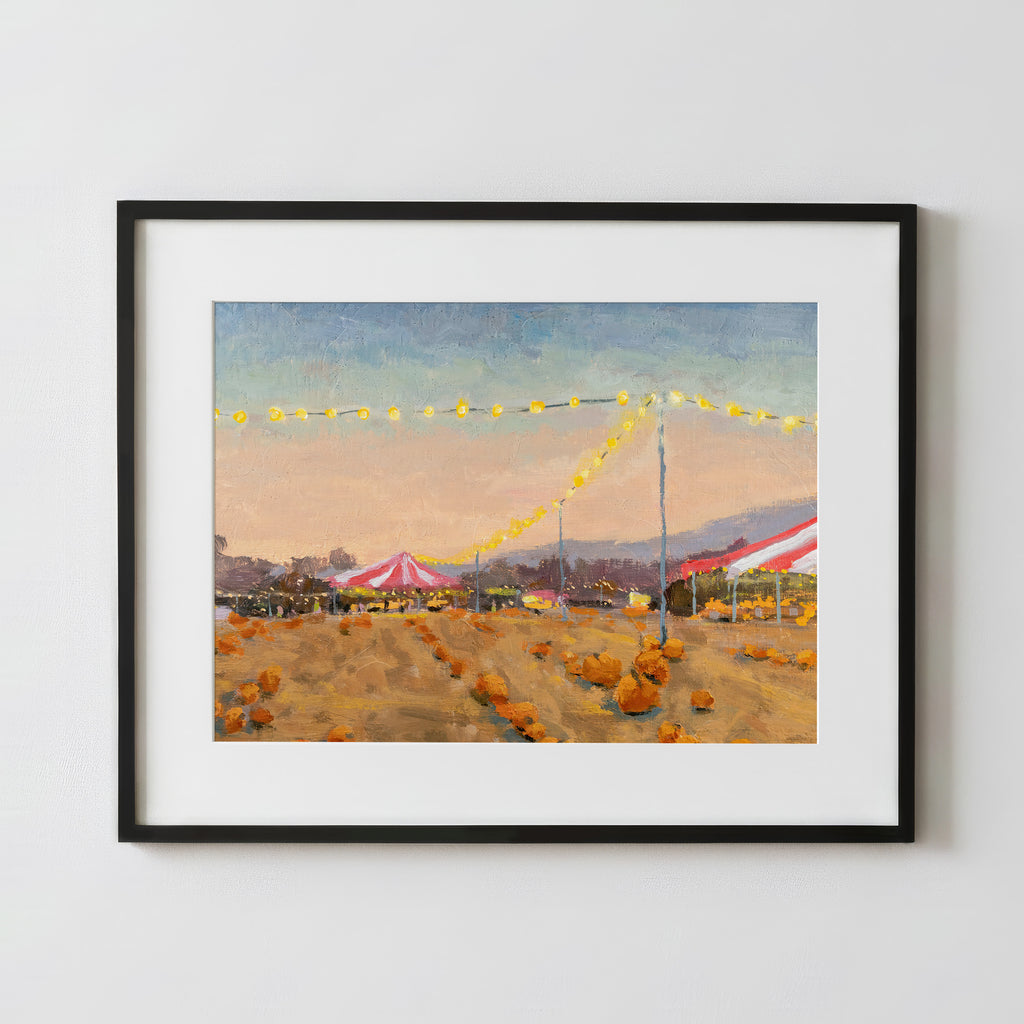 An Evening at the Pumpkin Patch - Fine Art Paper Print