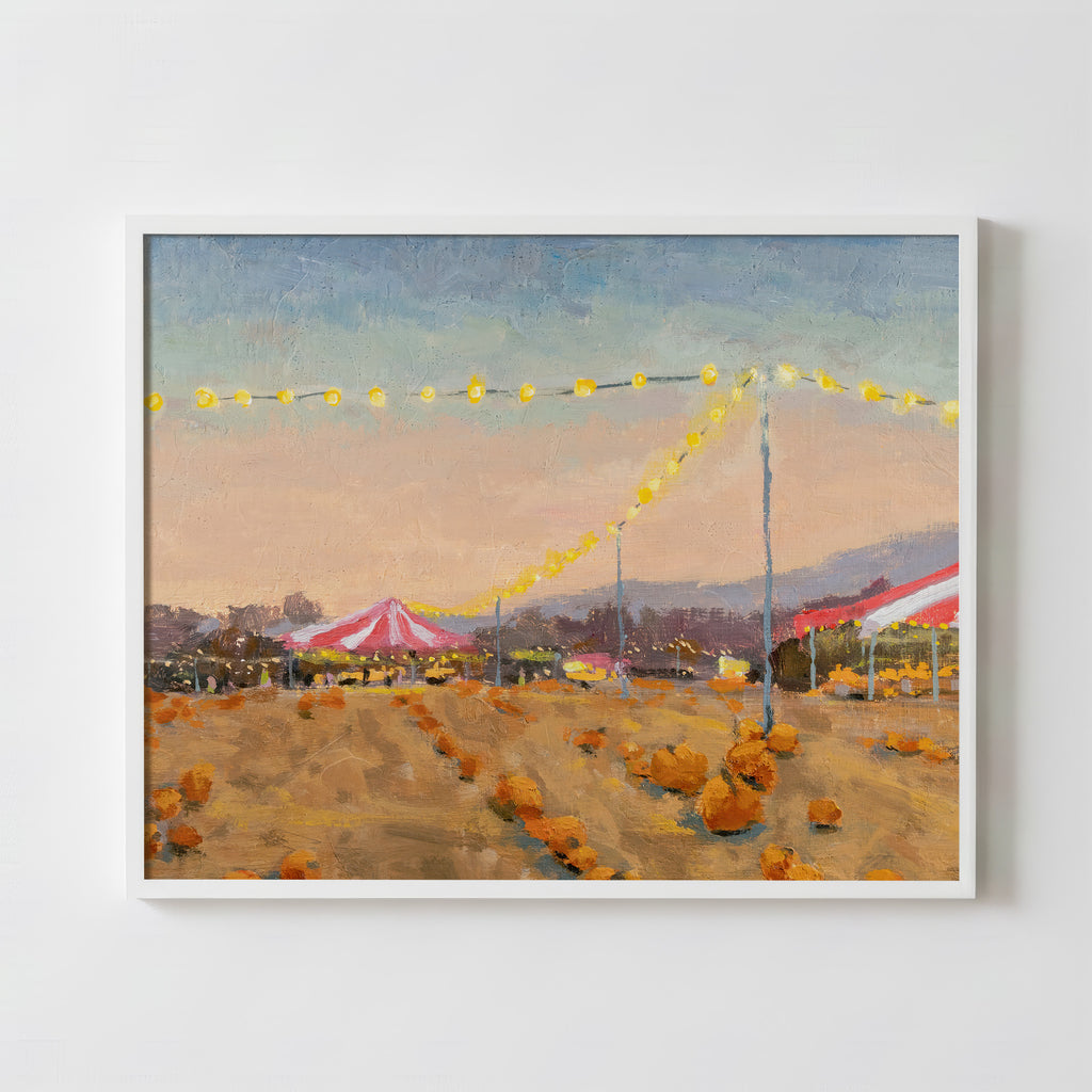 An Evening at the Pumpkin Patch - Fine Art Paper Print