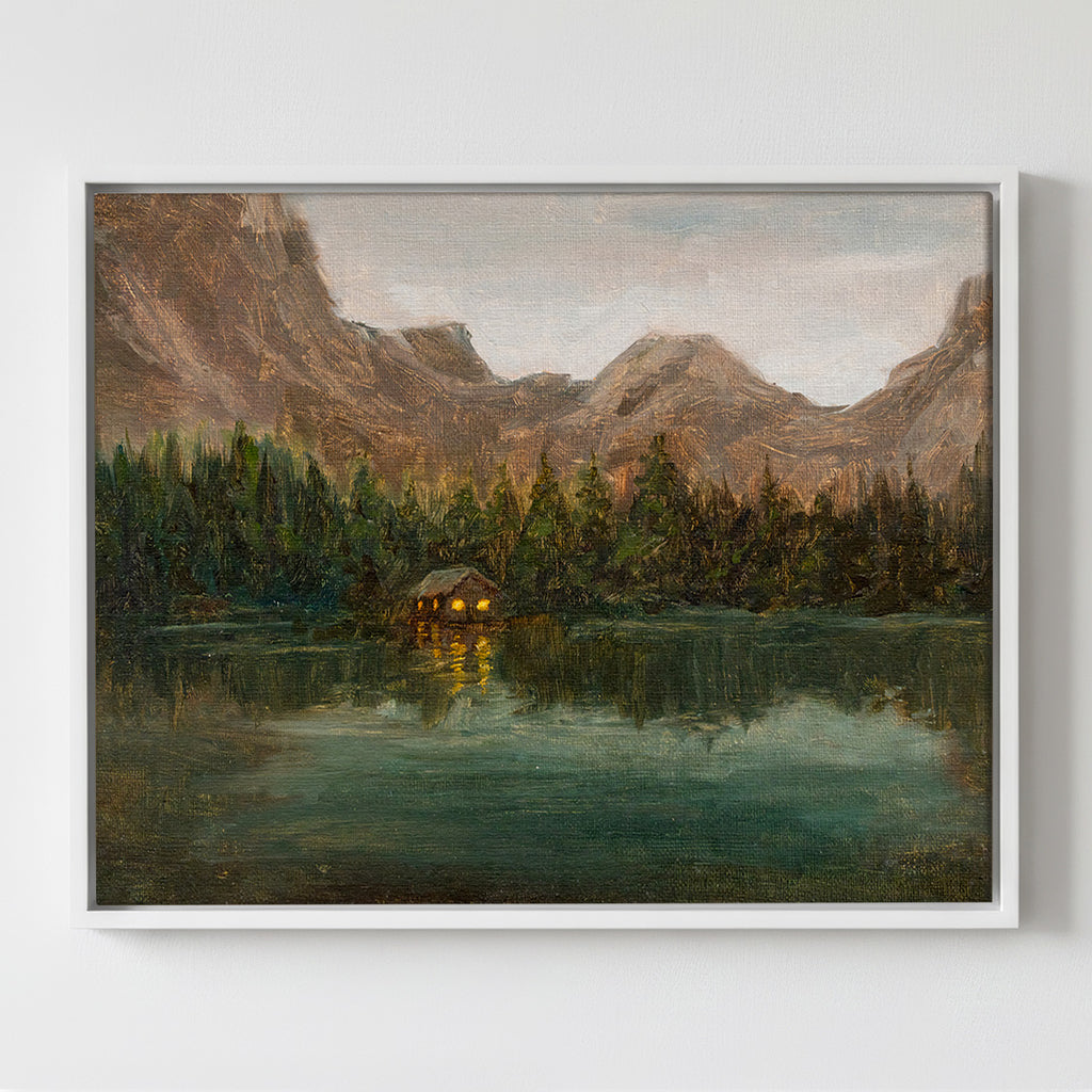 Cozy Lakeside Cabin - Gallery Canvas Print