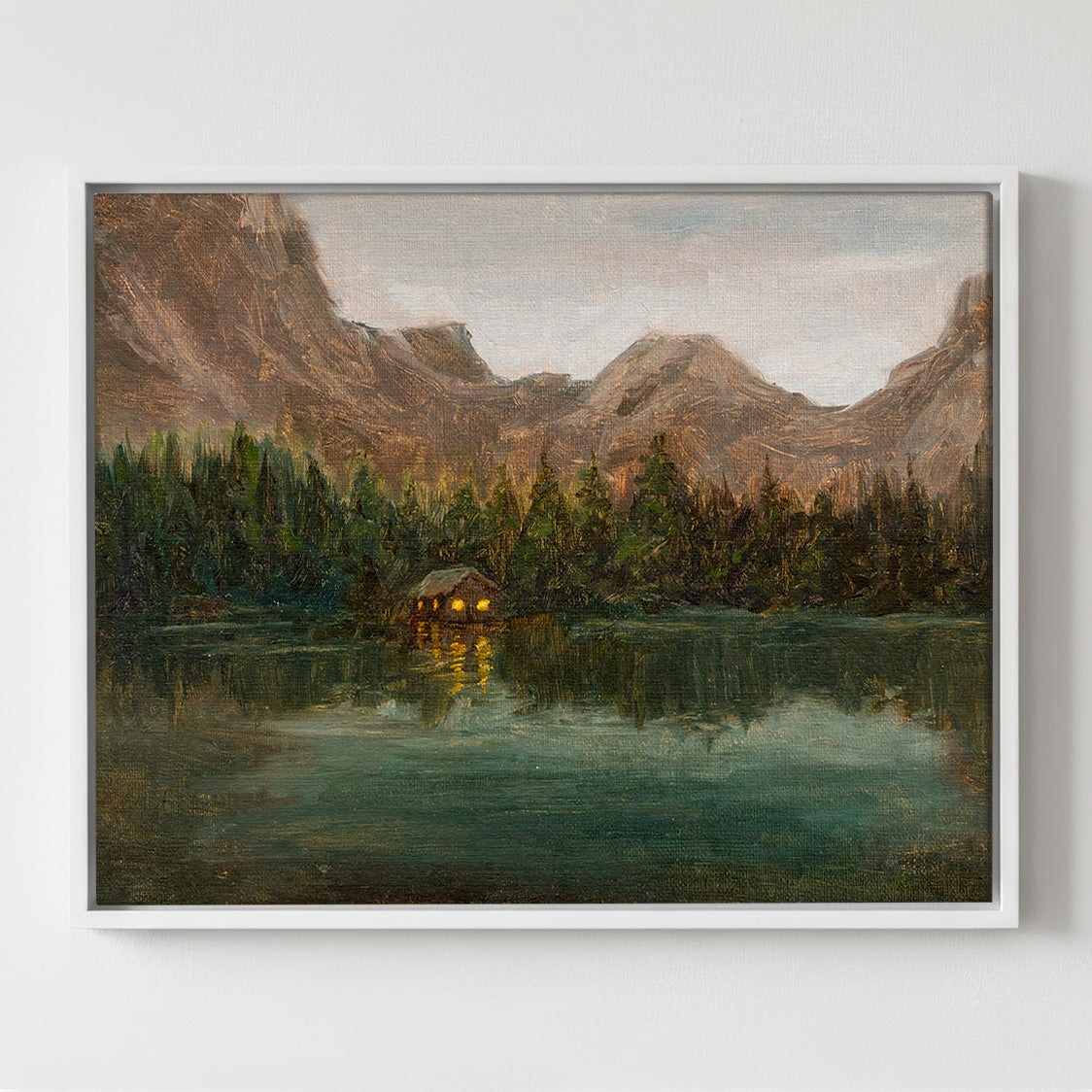 Cozy Lakeside Cabin - Gallery Canvas Print