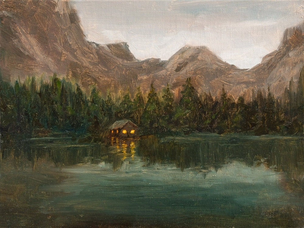 Cozy Lakeside Cabin - Gallery Canvas Print