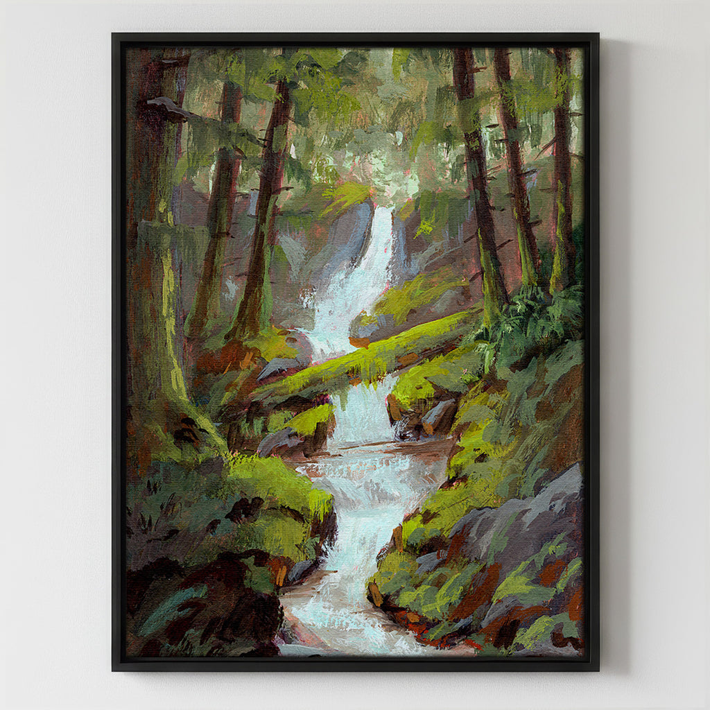 Forest Waterfall - Gallery Canvas Print