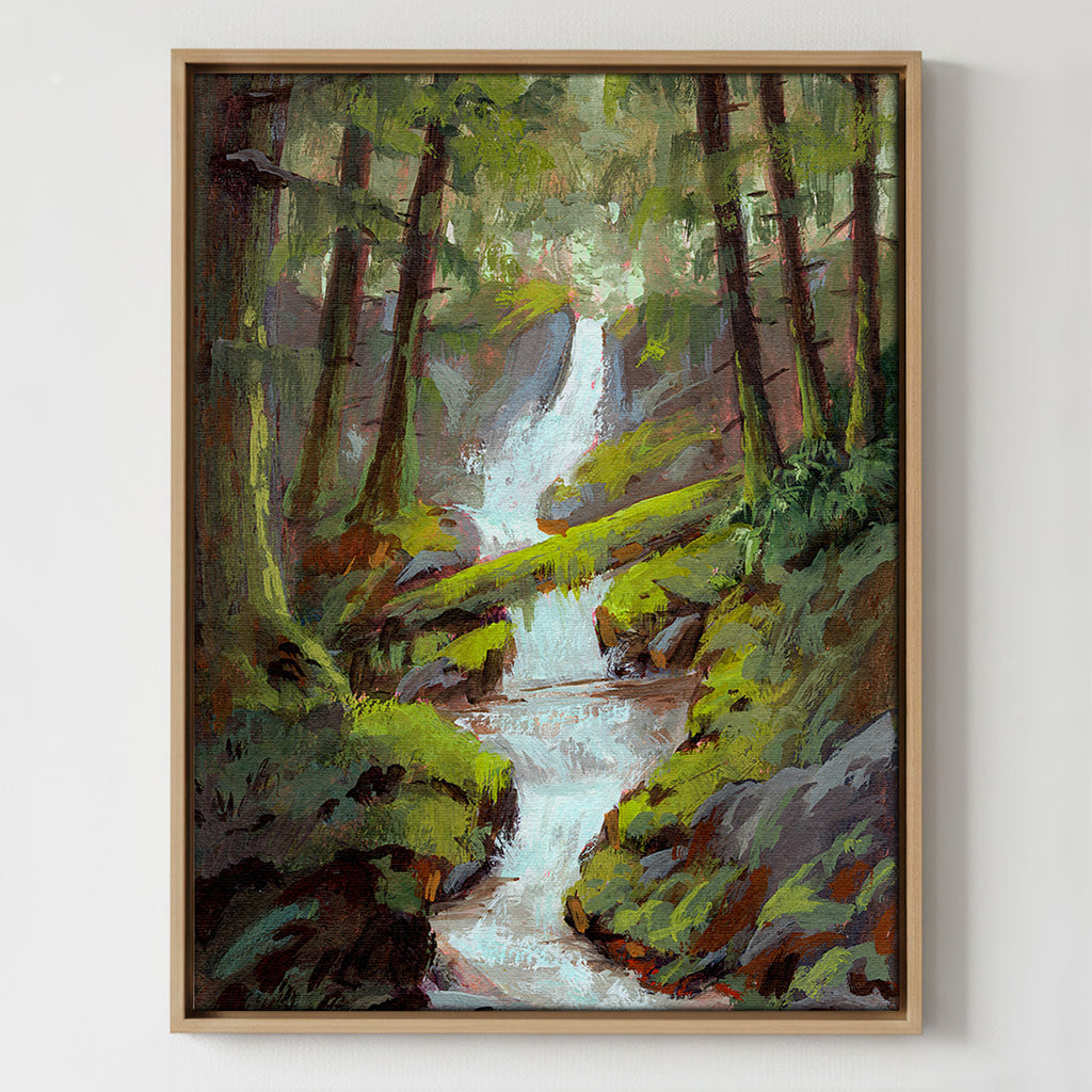 Forest Waterfall - Gallery Canvas Print