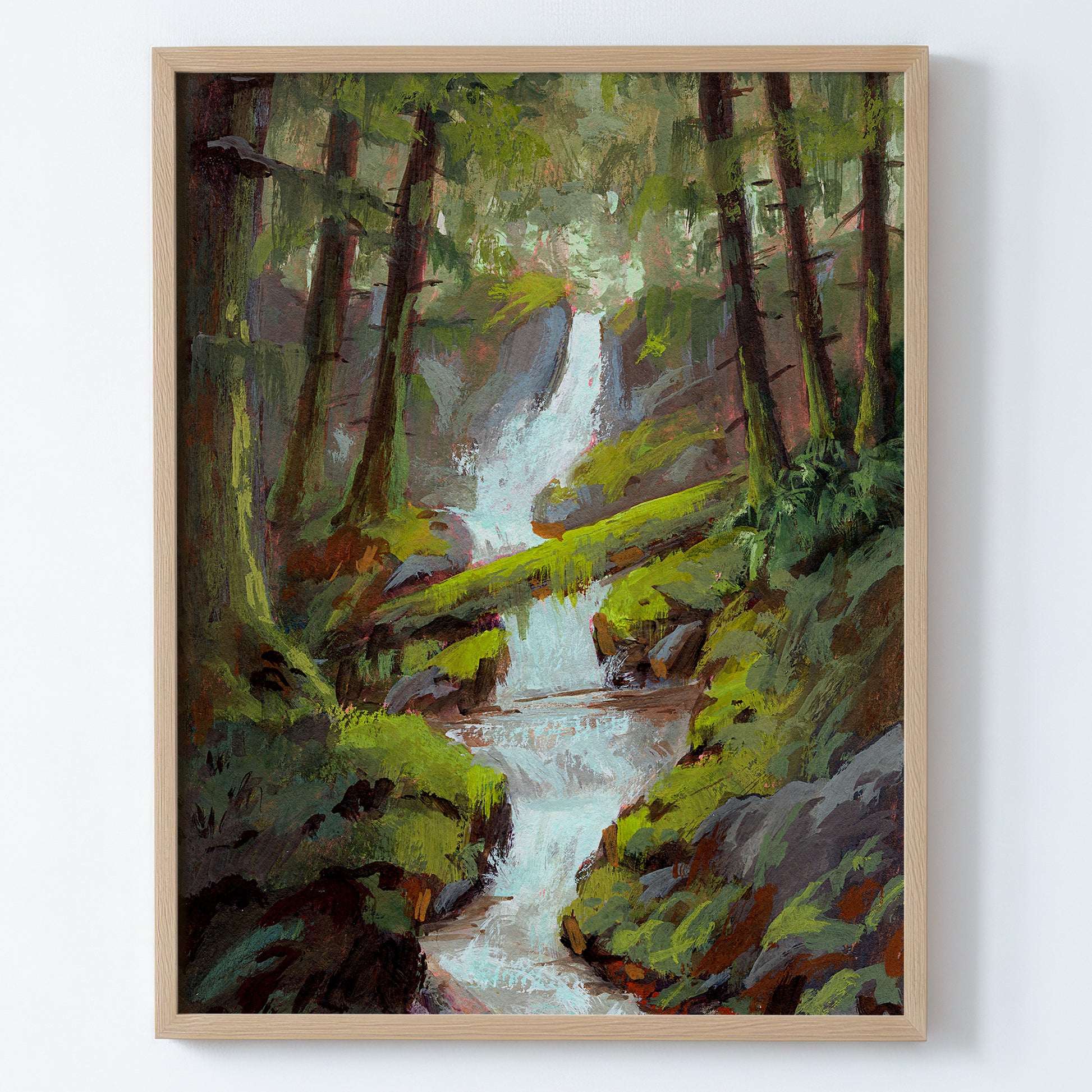 Forest Waterfall - Fine Art Paper Print