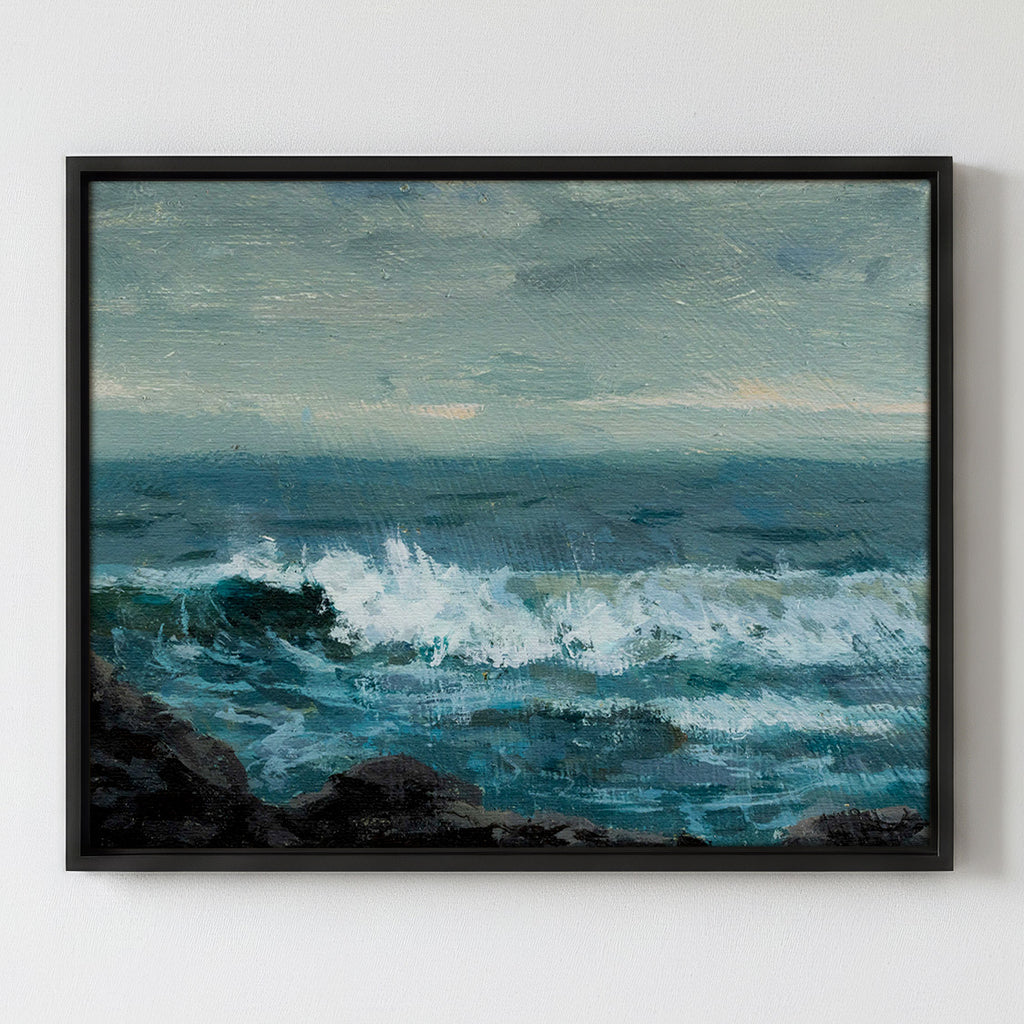 Indigo and Peach - Gallery Canvas Print