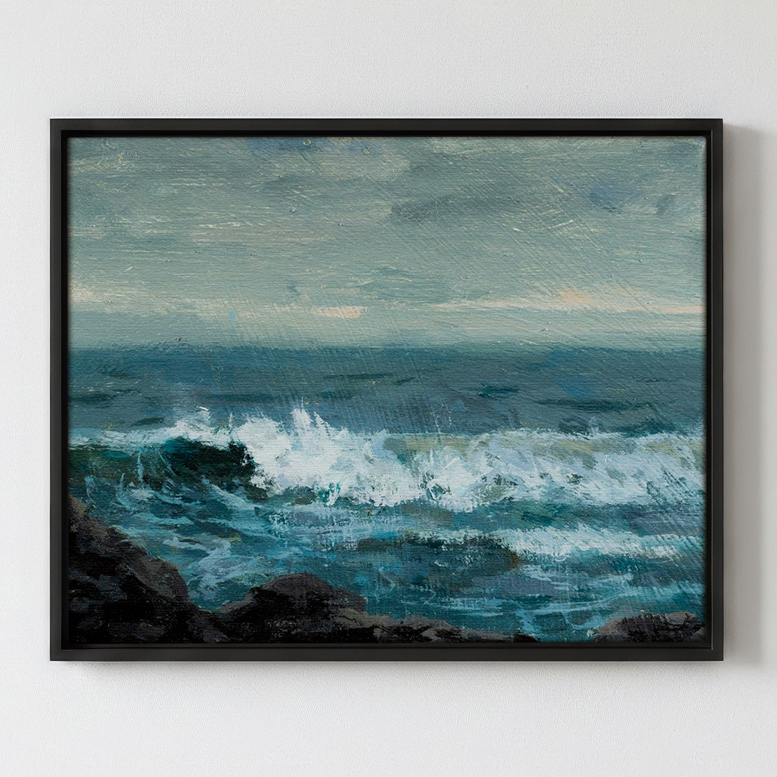 Indigo and Peach - Gallery Canvas Print