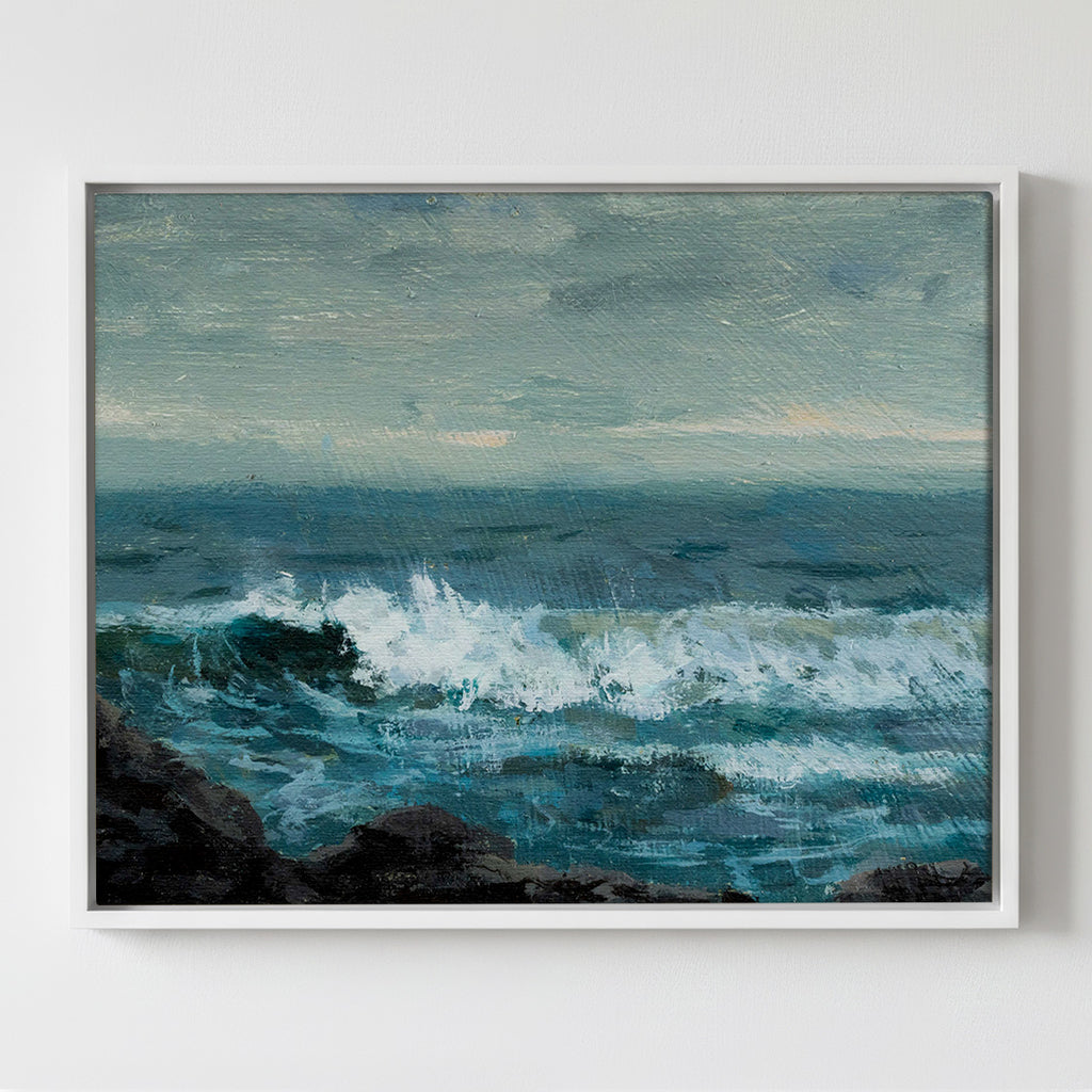 Indigo and Peach - Gallery Canvas Print