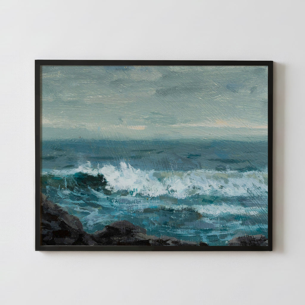 Indigo and Peach - Fine Art Paper Print