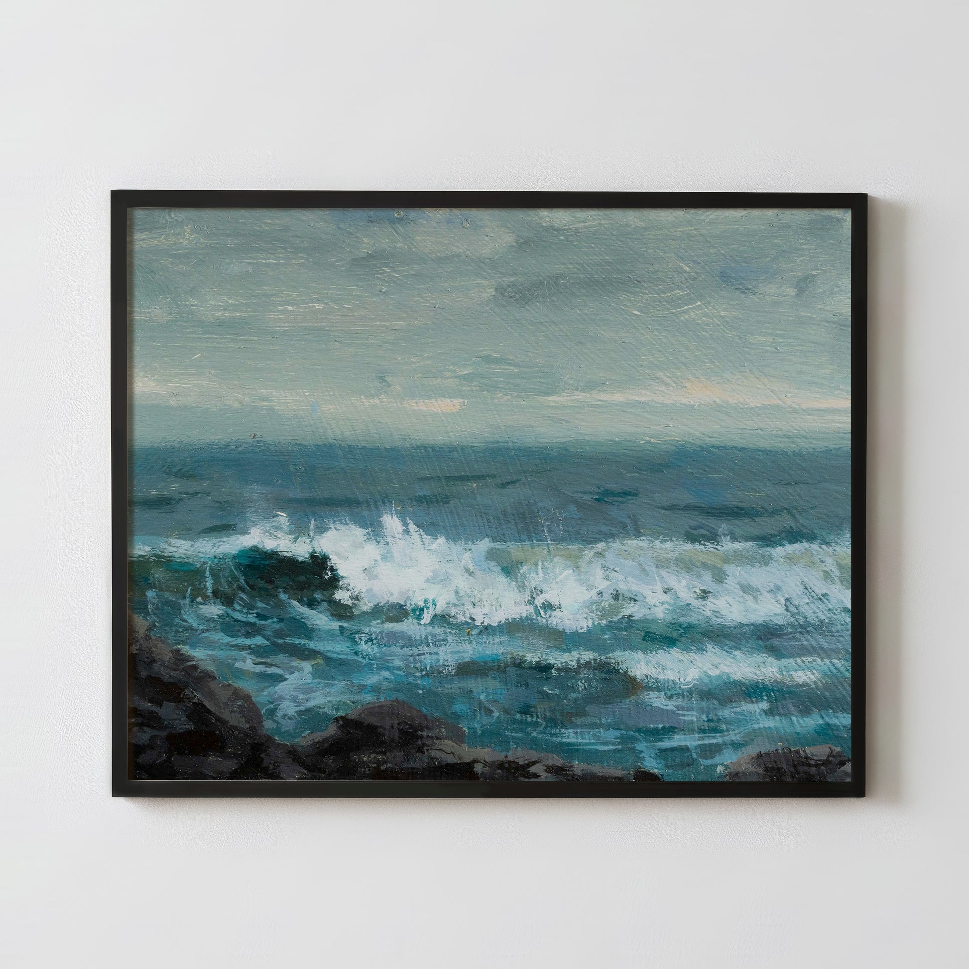 Indigo and Peach - Fine Art Paper Print