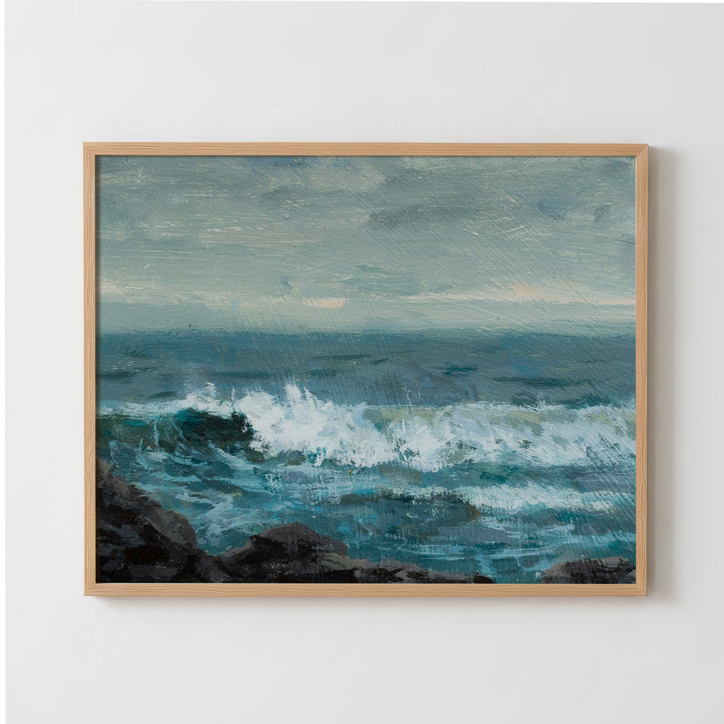 Indigo and Peach - Fine Art Paper Print