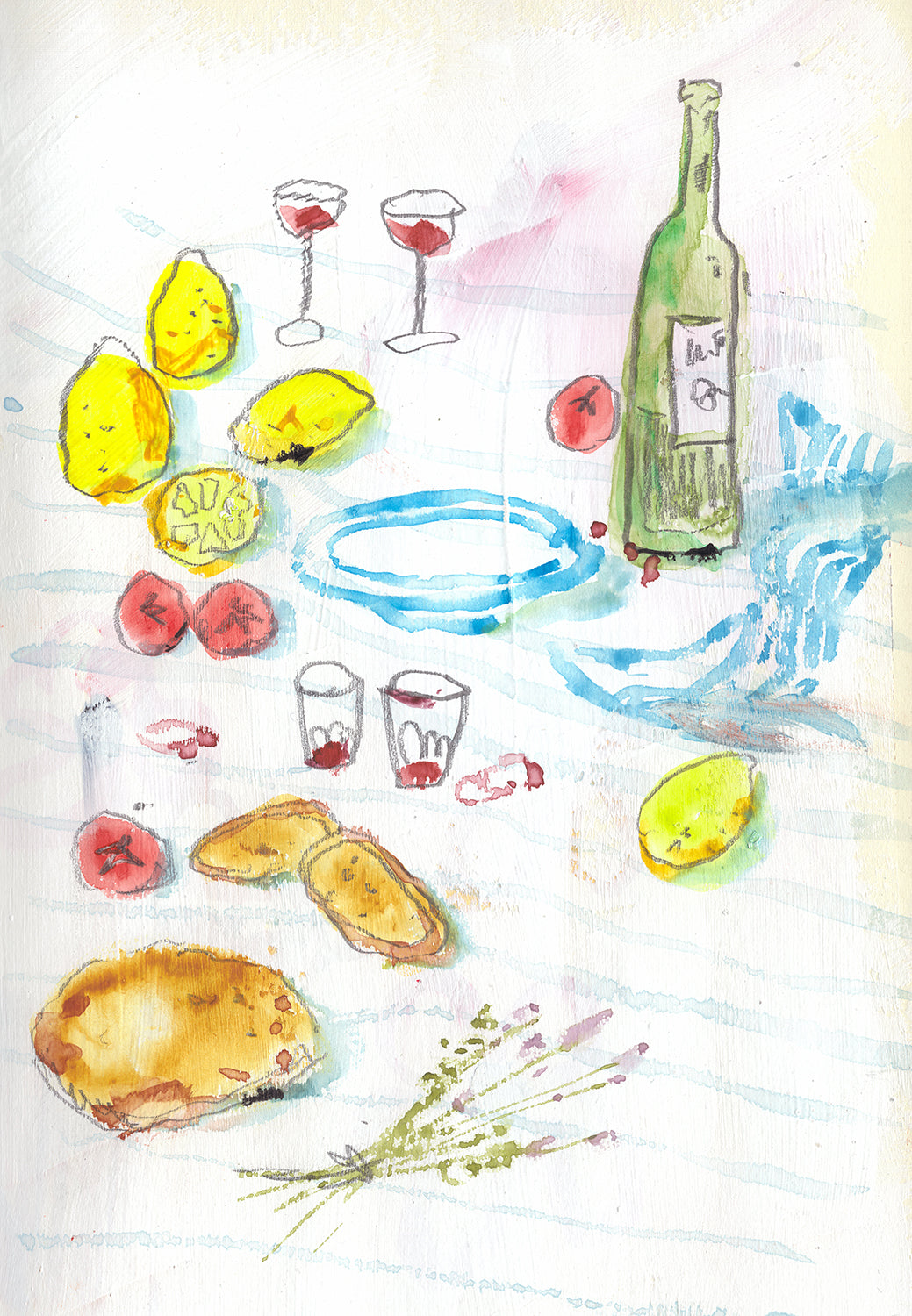 Afternoon Al Fresco - Fine Art Paper Print