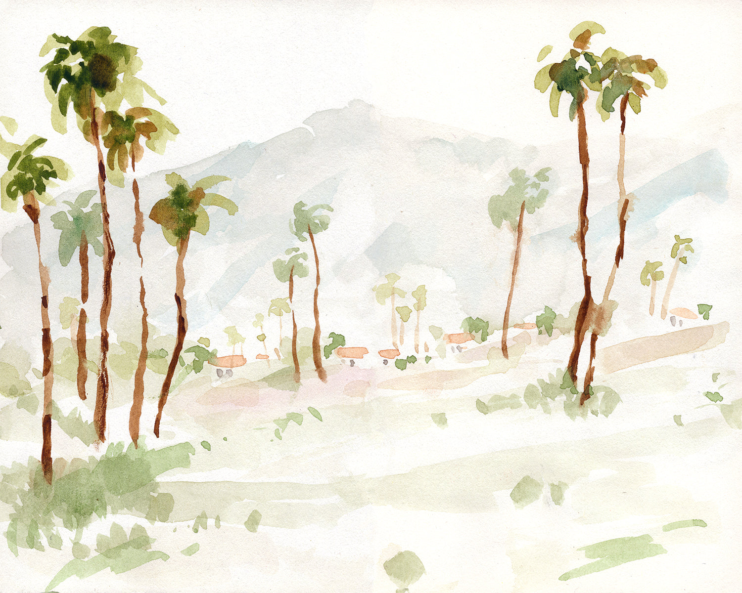 Palm Springs Pastels - Fine Art Paper Print