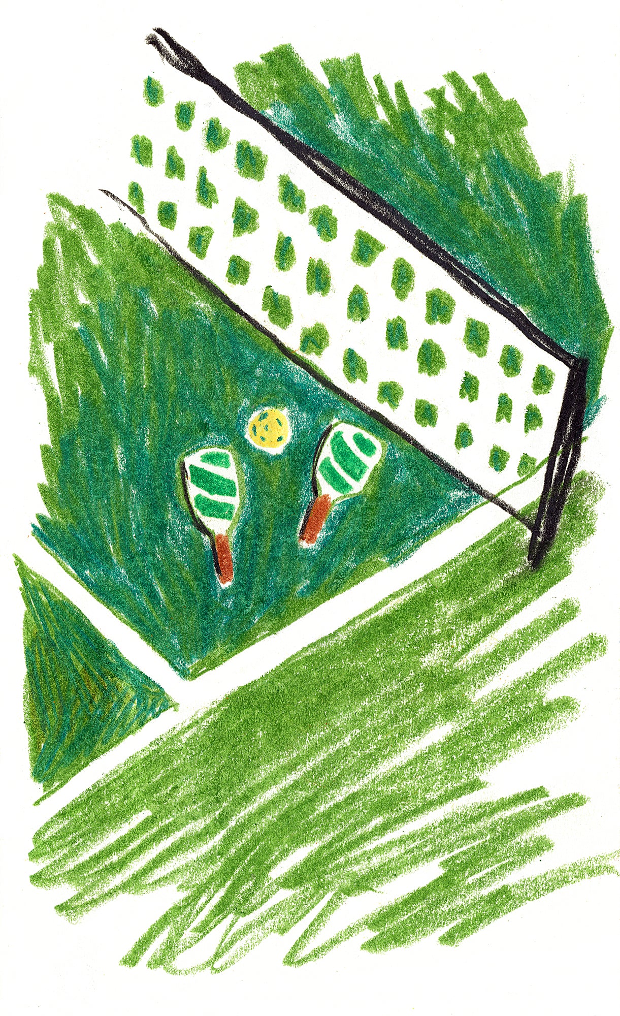 Pickleball Court - Fine Art Paper Print