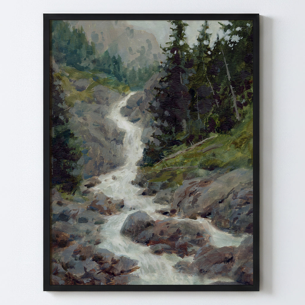 Stone and Spray - Fine Art Paper Print