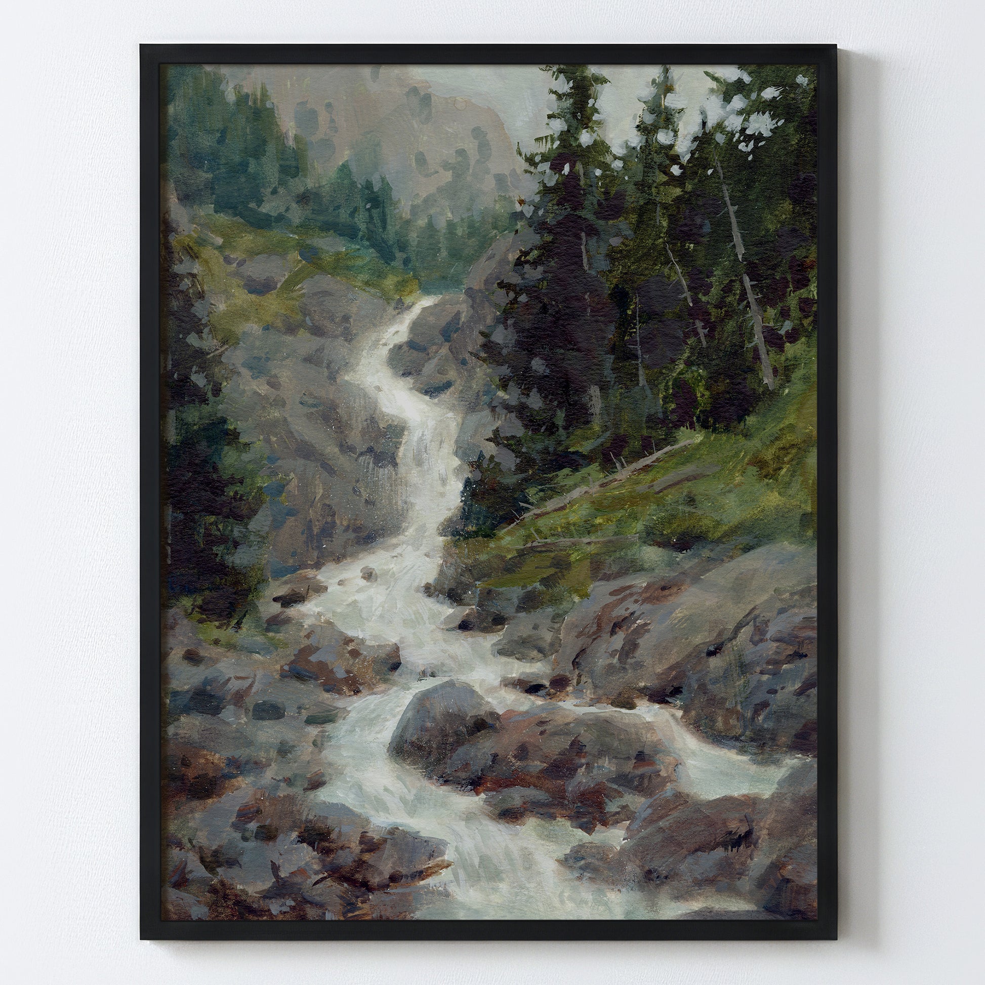 Stone and Spray - Fine Art Paper Print