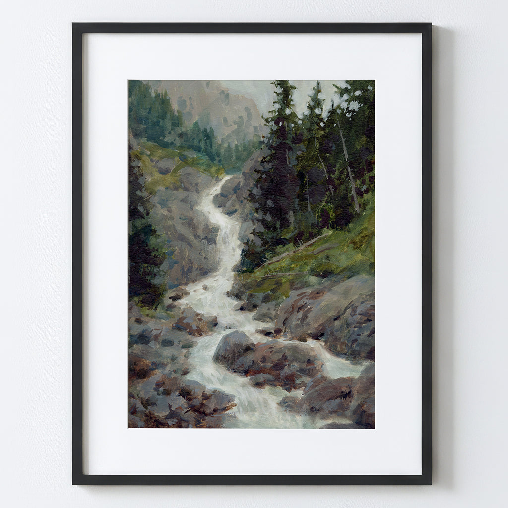 Stone and Spray - Fine Art Paper Print