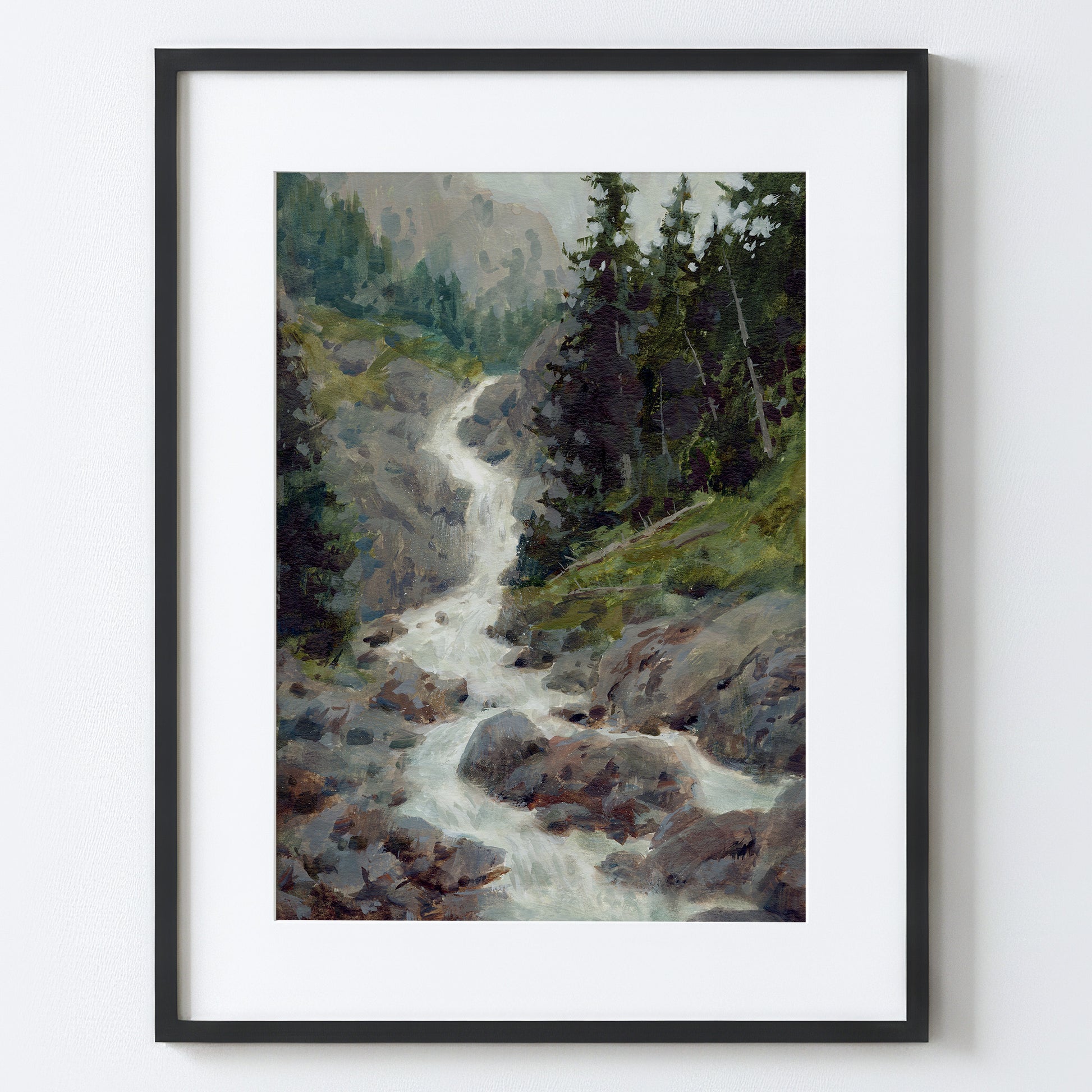 Stone and Spray - Fine Art Paper Print