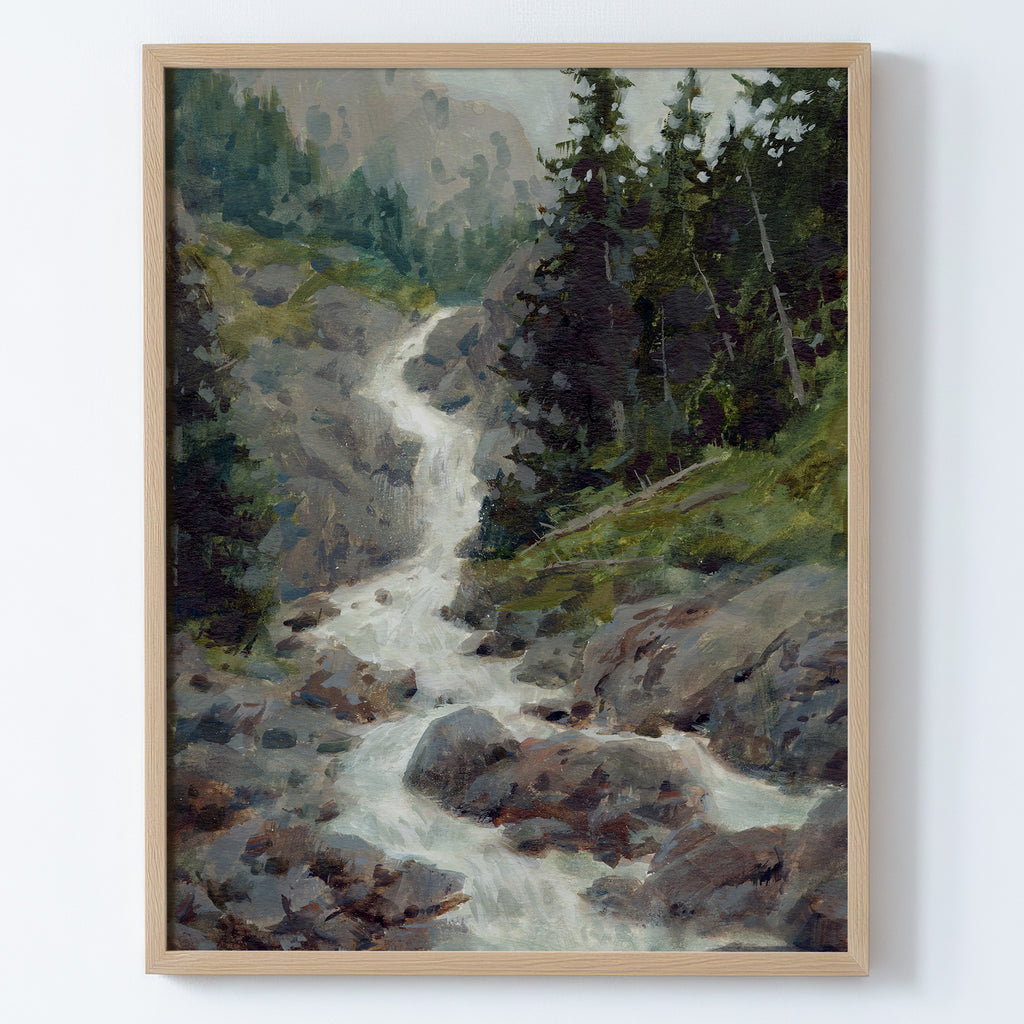 Stone and Spray - Fine Art Paper Print