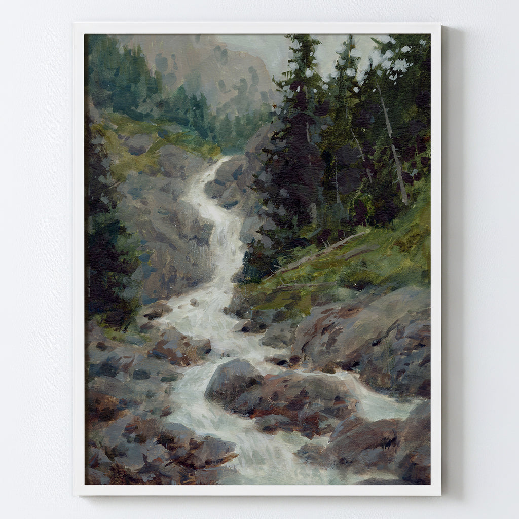 Stone and Spray - Fine Art Paper Print