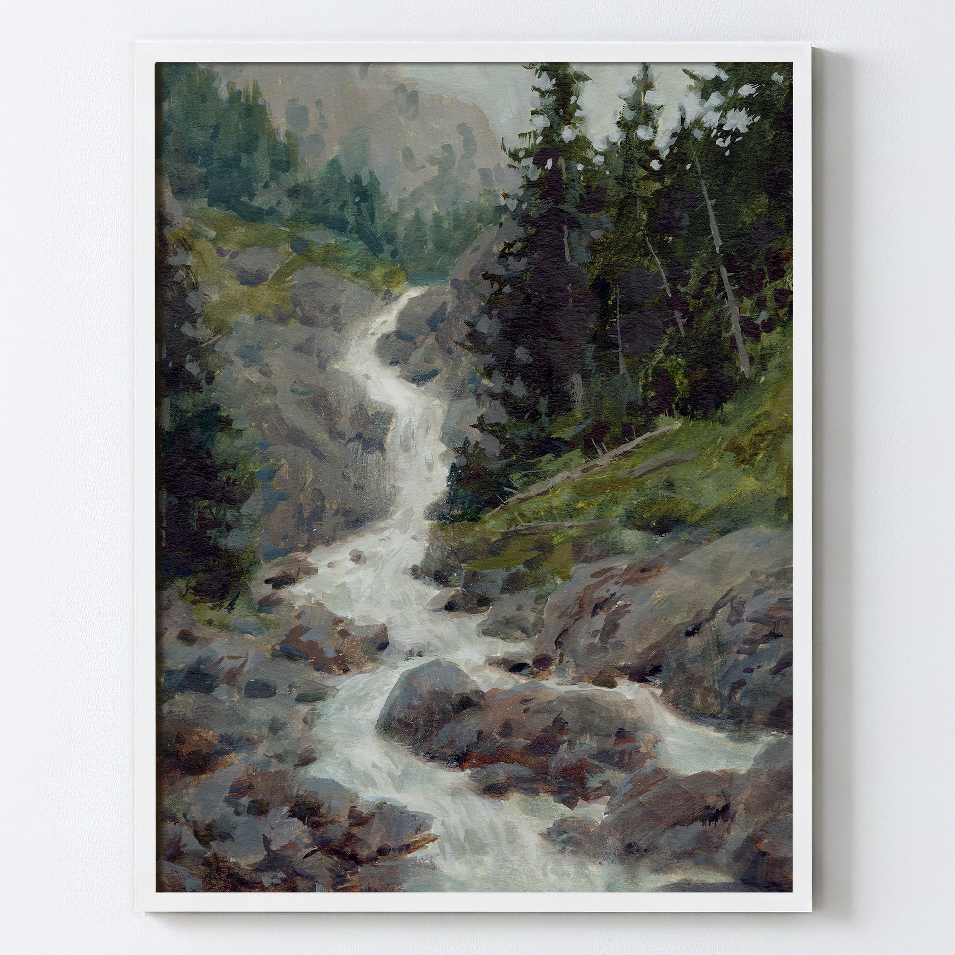 Stone and Spray - Fine Art Paper Print