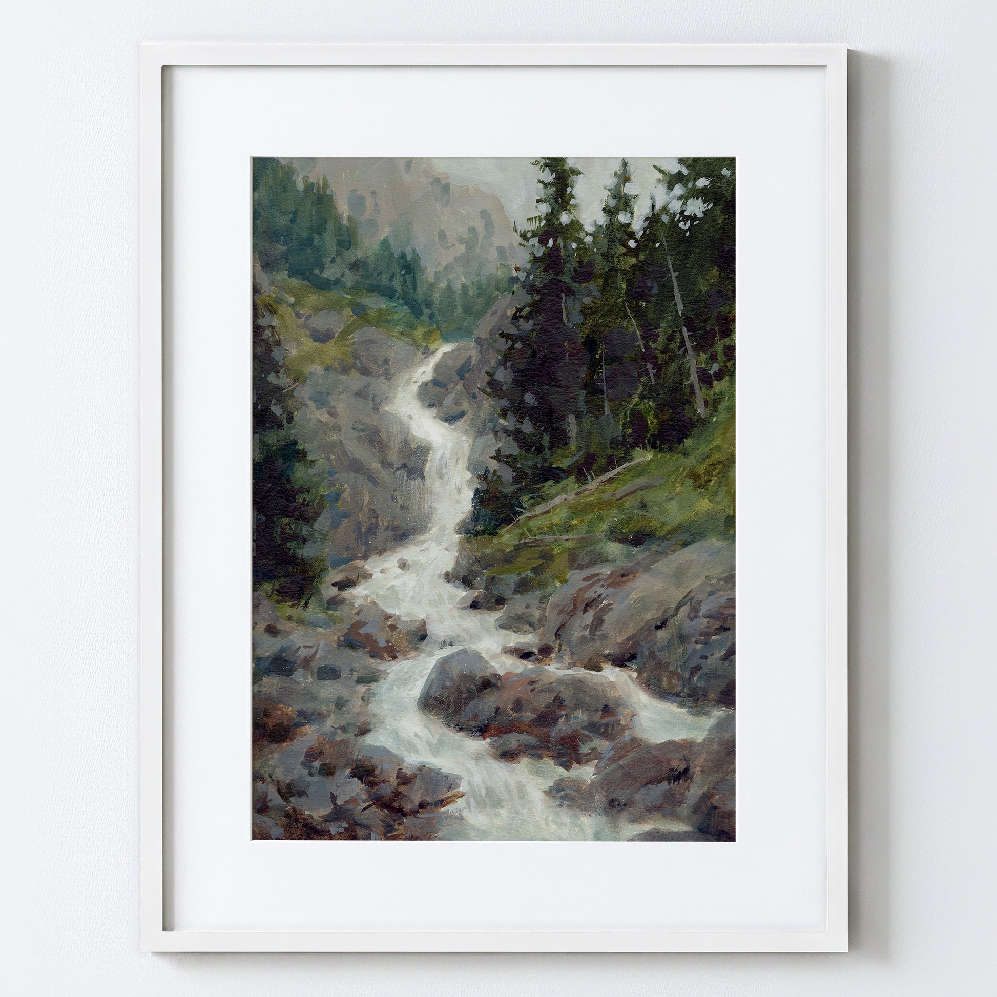 Stone and Spray - Fine Art Paper Print