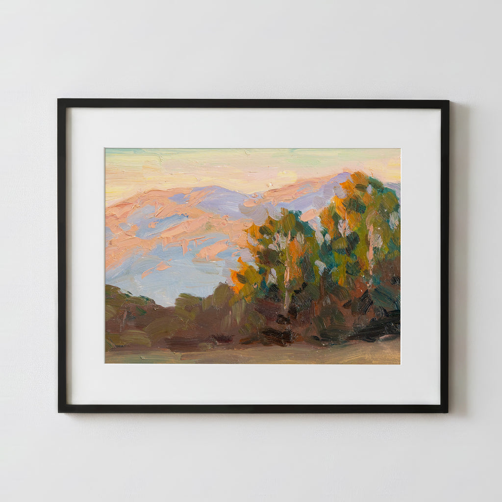 California Hills at Sunset - Fine Art Paper Print