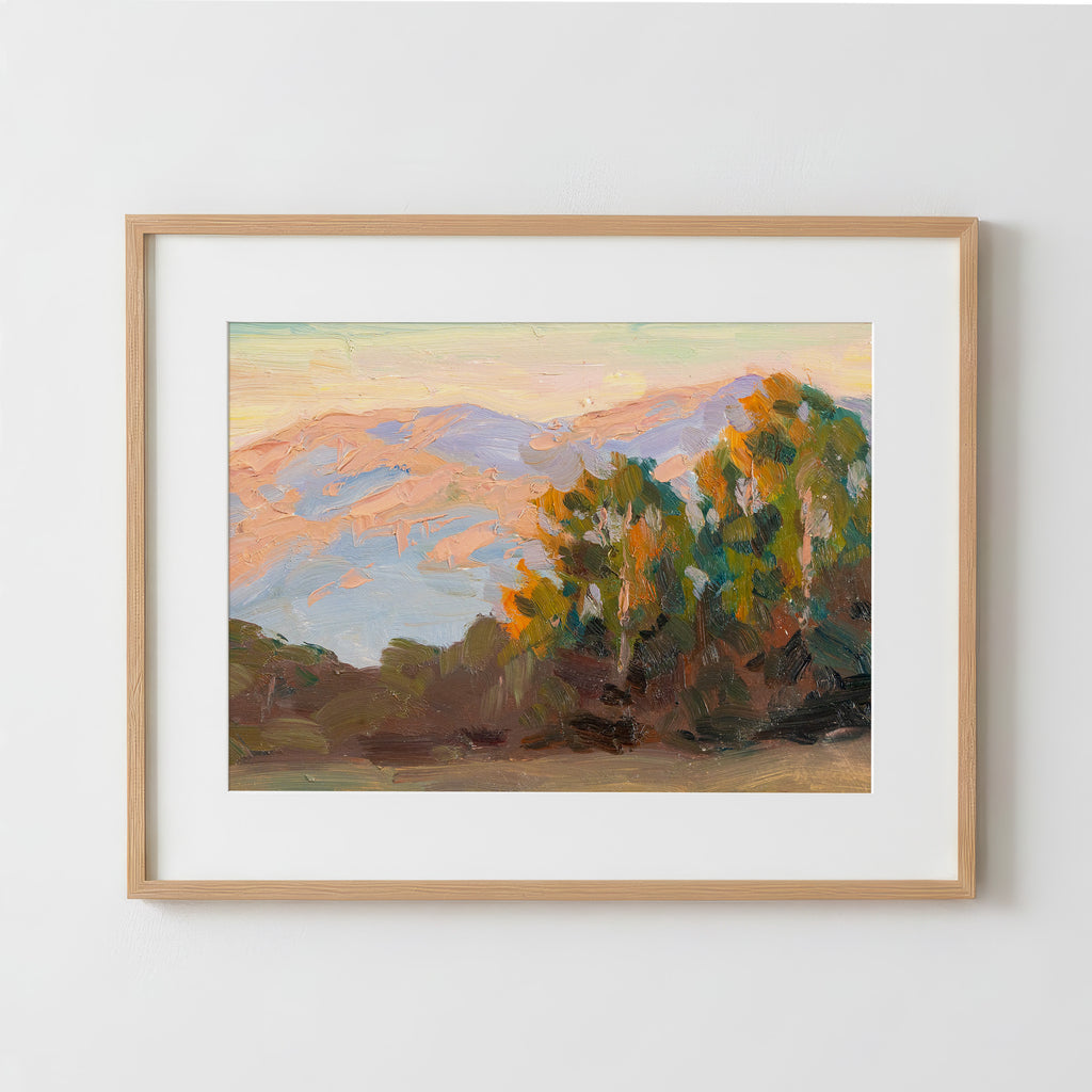 California Hills at Sunset - Fine Art Paper Print