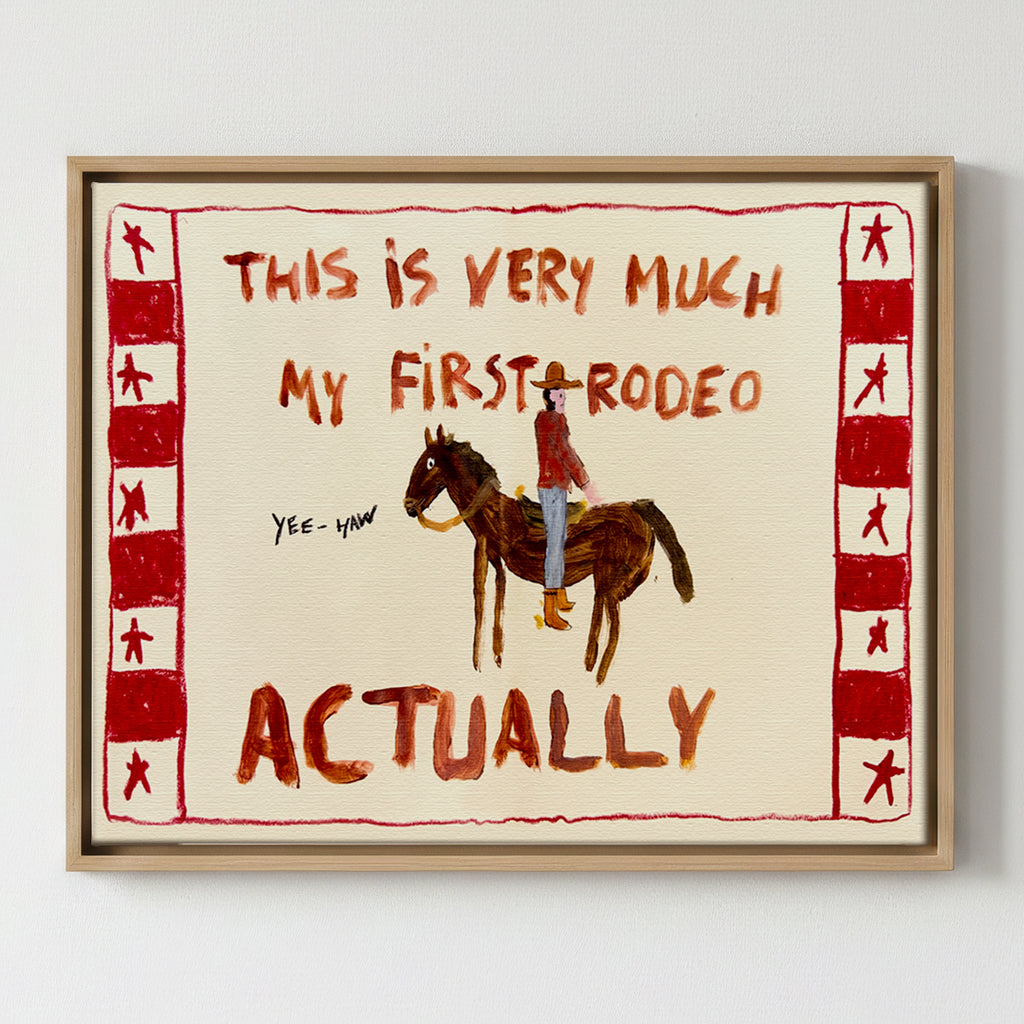 Yes My First Rodeo - Gallery Canvas Print